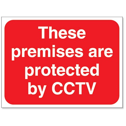 Stewart Superior These Premises are protected by CCTV Sign - 400x300mm