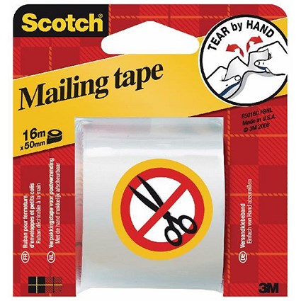 Scotch Tear By Hand Packing Tape / 50mmx16m