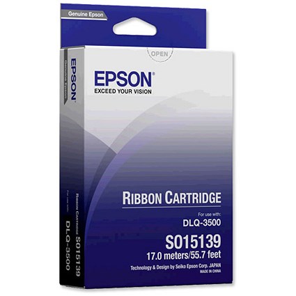 Epson SIDM Black Ribbon Cartridge for DLQ-3000/+/3500 (C13S015139)