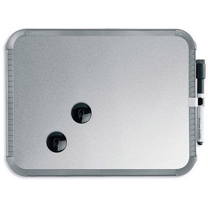 Nobo SlimLine Magnetic Drywipe Board / W280xH220xD14mm / Silver