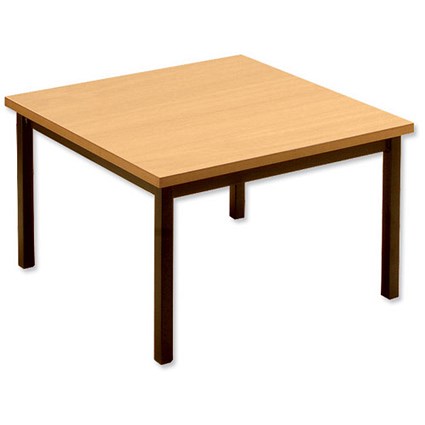 Trexus Reception Table Traditional Metal Legs Wooden Top W610xD610xH385mm Oak