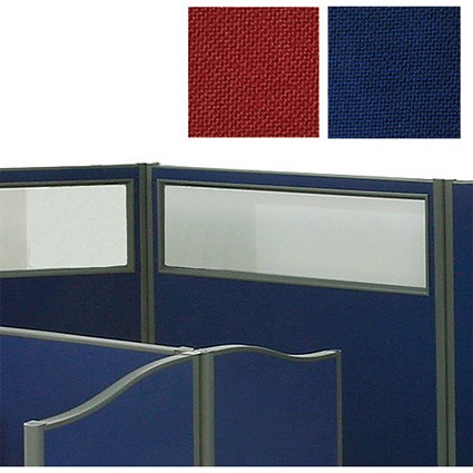 Trexus Plus Top Vision Screen Floor-standing with Window W1600xD52xH1800mm Royal Blue