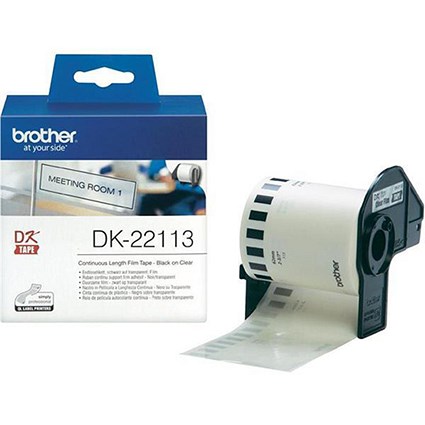 Brother Label Continuous Film 62mmx15.24m Clear Ref DK22113