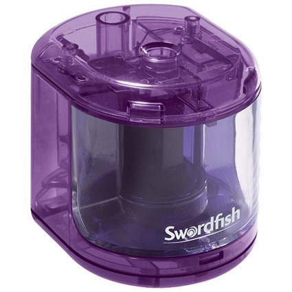 Swordfish Electric Pencil Sharpener / Battery Operated / Purple