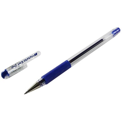 Pentel Hybrid Gel Rollerball Pen, Blue, Pack of 12