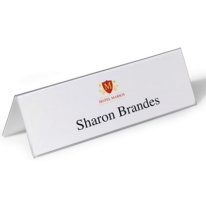 Durable Table Place Name Holder, 105x297mm, Pack of 25