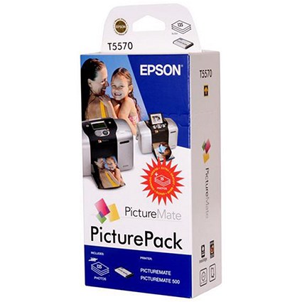 Epson T5570 Picture Pack - Includes Photo Colour Inkjet Cartridge and 135 Sheets Photo Paper