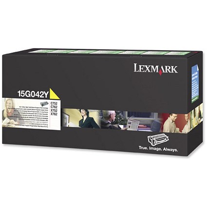 Lexmark 15G042Y High Yield Yellow Laser Toner Cartridge