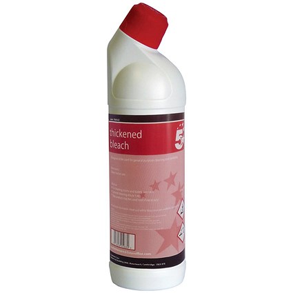 5 Star Thickened Bleach - 1 Litre