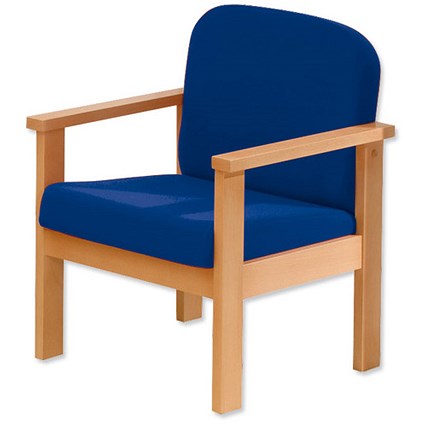 Trexus Beech Frame Reception Armchair - Blue