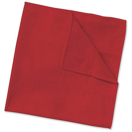 Wypall Microfibre Cleaning Cloths for Dry or Damp Multisurface / Red / Pack of 6