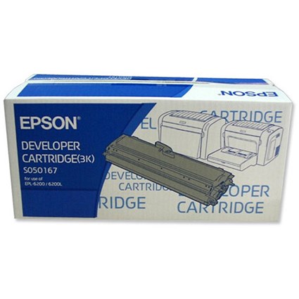 Epson S050167 Black Developer Laser Toner Cartridge