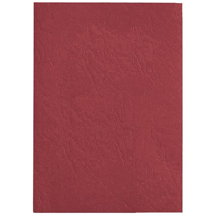 GBC Antelope Binding Covers, 250gsm, A4, Leathergrain, Red, Pack of 100