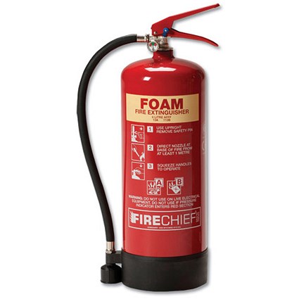 Firechief 6.0LTR Foam Fire Extinguisher for Class A and B Fires