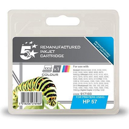 5 Star Compatible - Alternative to HP 57A Colour Ink Cartridge