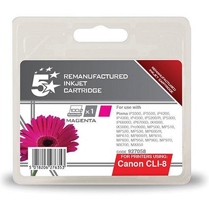 5 Star Compatible - Alternative to Canon CLI-8M Magenta Inkjet Cartridge