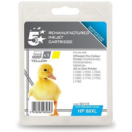 5 Star Compatible - Alternative to HP 88XL Yellow Ink Cartridge