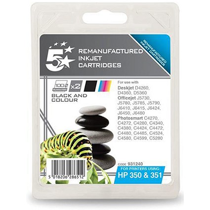 5 Star Compatible - Alternative to HP 350/351 Black/Colour Ink Cartridge