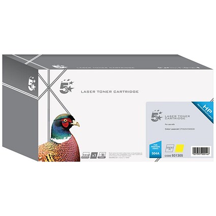 5 Star Compatible - Alternative to HP 504A Yellow Laser Toner Cartridge