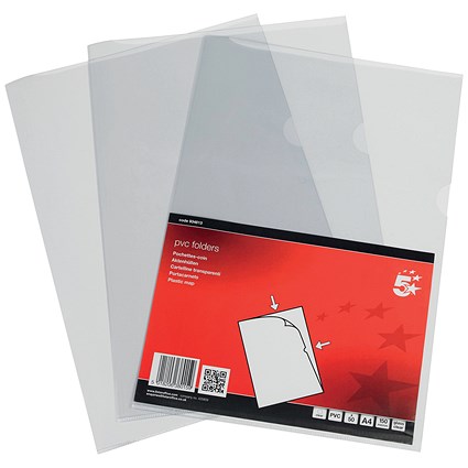 Embossed A4 Cut Flush Folders - Pack of 100