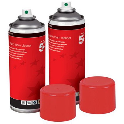 5 Star Anti-static Foam Cleaner / 400ml Can / Pack of 2