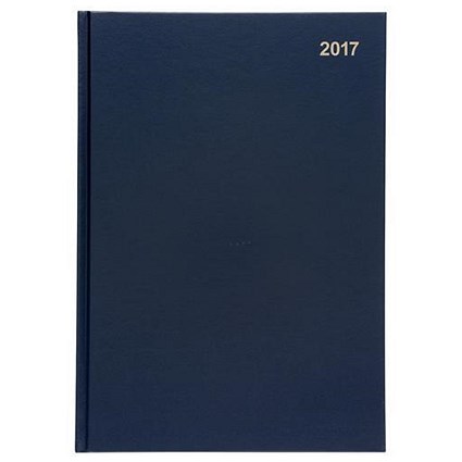 5 Star 2017 Diary / Week to View / A4 / Blue