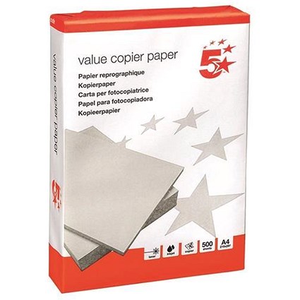 5 Star A4 Ream-Wrapped Paper / White / 240 x 500 sheets