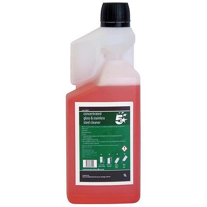 5 Star Concentrated Glass and Steel Cleaner- 1 Litre