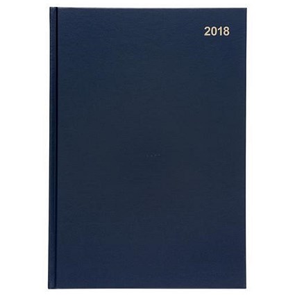 5 Star 2018 Diary / Week to View / A4 / Blue