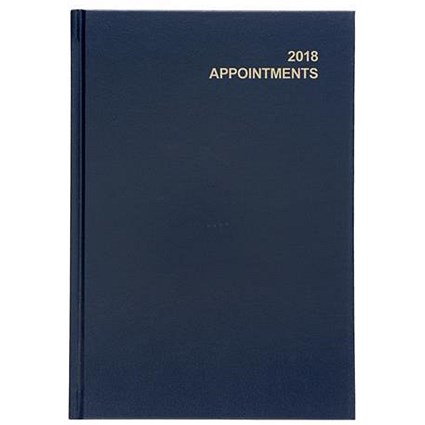 5 Star 2018 Appointment Diary / Day to a Page / A5 / Blue