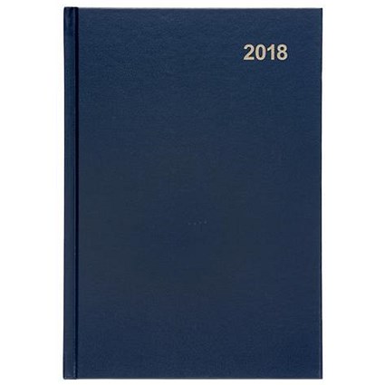 5 Star 2018 Diary / Day to a Page / A5 / Blue