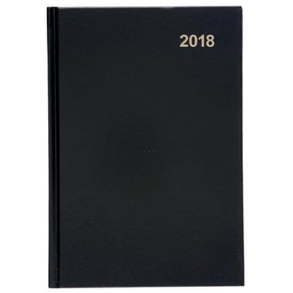 5 Star 2018 Diary / Week to View / A5 / Black