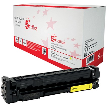 5 Star Compatible - Alternative to HP 201X Yellow Laser Toner Cartridge