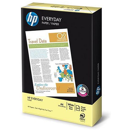 Hewlett Packard [HP] A4 Everyday Paper PEFC Colorlok - White - 75gsm - Pallet (40 Boxes of 5 reams)