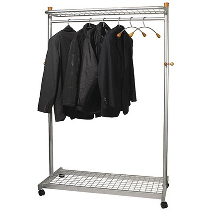 Alba Garment Coat Rack - Silver