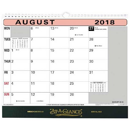 At-A-Glance 2018 Flip Wall Calendar