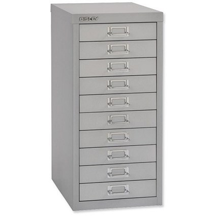 Bisley SoHo 10-Drawer Cabinet - Silver