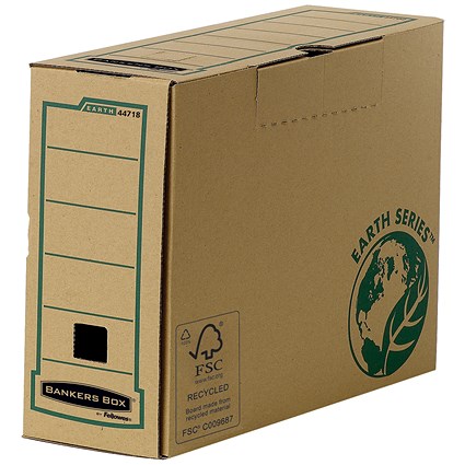 Bankers Box Earth Transfer Files, Locking Tab Lid, A4, Pack of 20