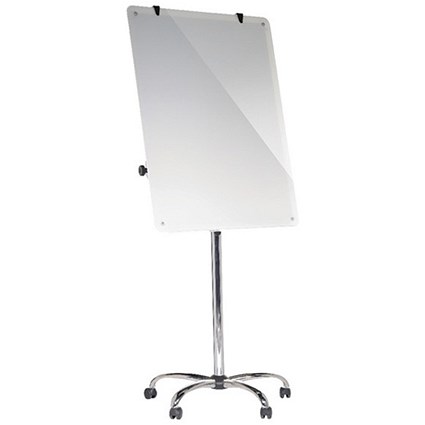 Bi-Office Easel Glass Board / Mobile / Magnetic / W700 x H1000mm