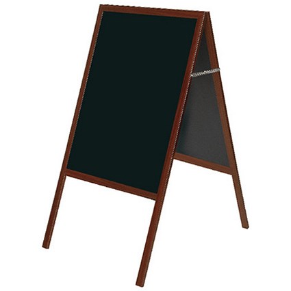 Bi-Office A-Frame Chalkboard / W600 x H1200mm / Cherry