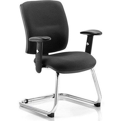 Chiro Visitor Cantilever Chair, Black, Built