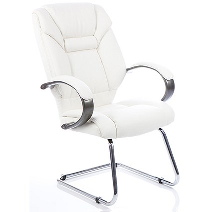Galloway Leather Visitor Chair - White