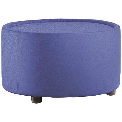 Neo Round Fabric Coffee Table, 650mm Diameter, 380mm High, Blue