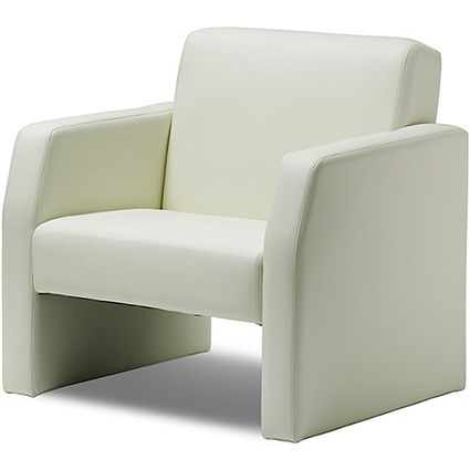 Oracle Single Seat Leather Chair - Ivory