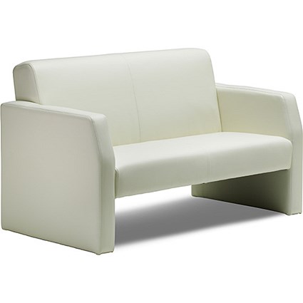 Oracle Twin Seat Leather Sofa - Ivory
