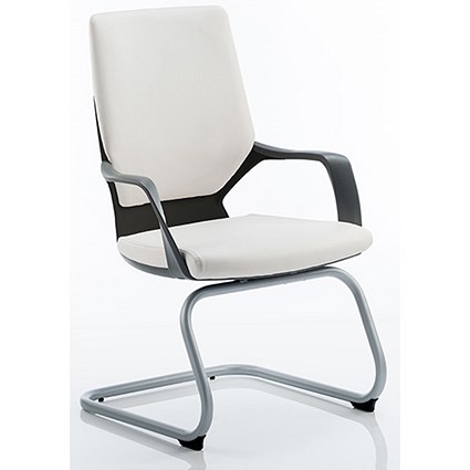 Zenon Leather Visitor Chair - White