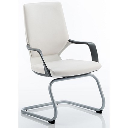 Zenon Leather Visitor Chair - White