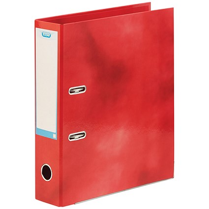 Elba A4 Lever Arch File, Laminated, Red