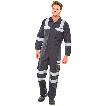 Beeswift Arc Flash Coverall, Navy Blue, 48