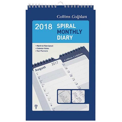 Collins 2018 Monthly Spiral